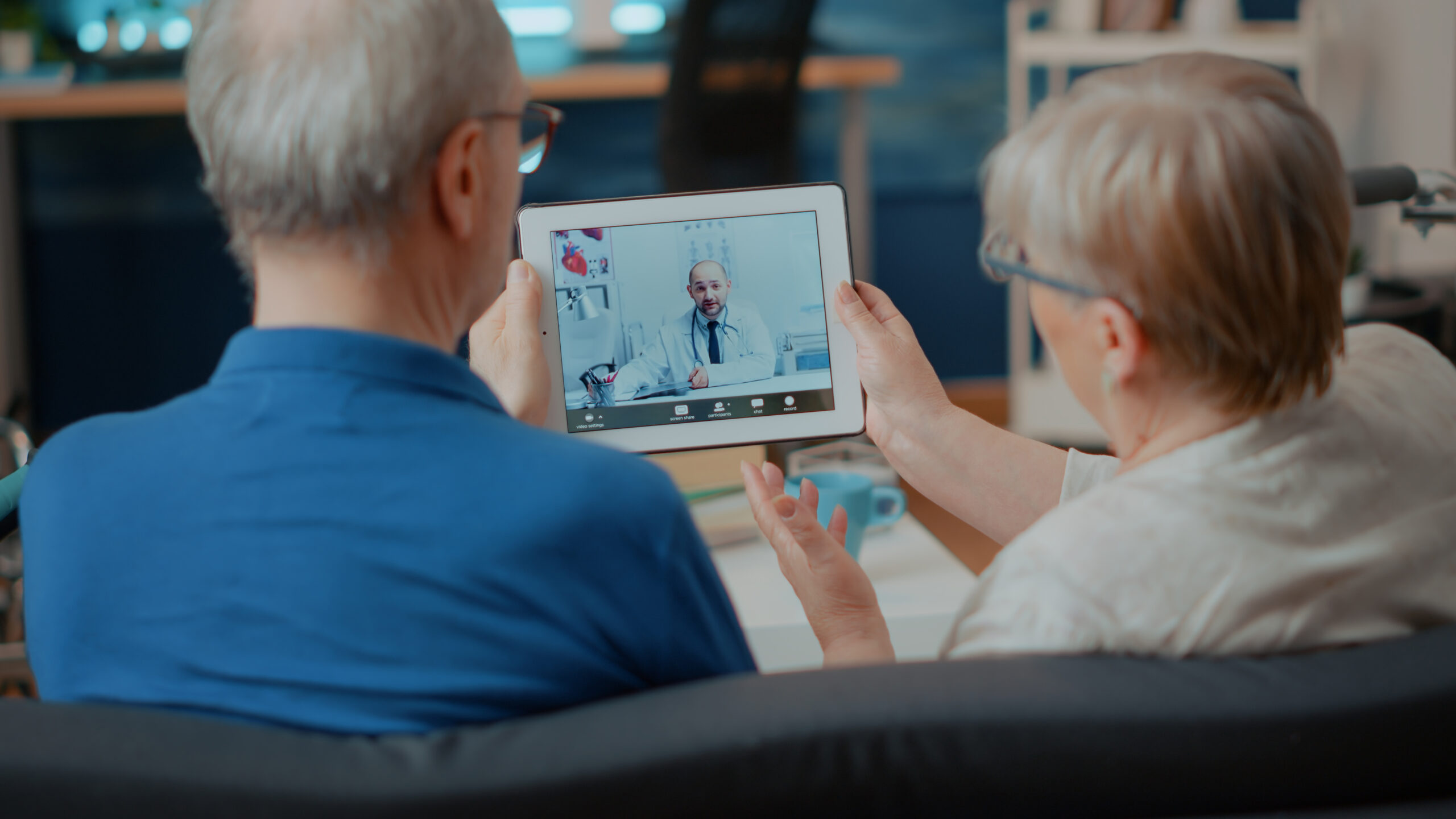 Receiving medical advice via tablet