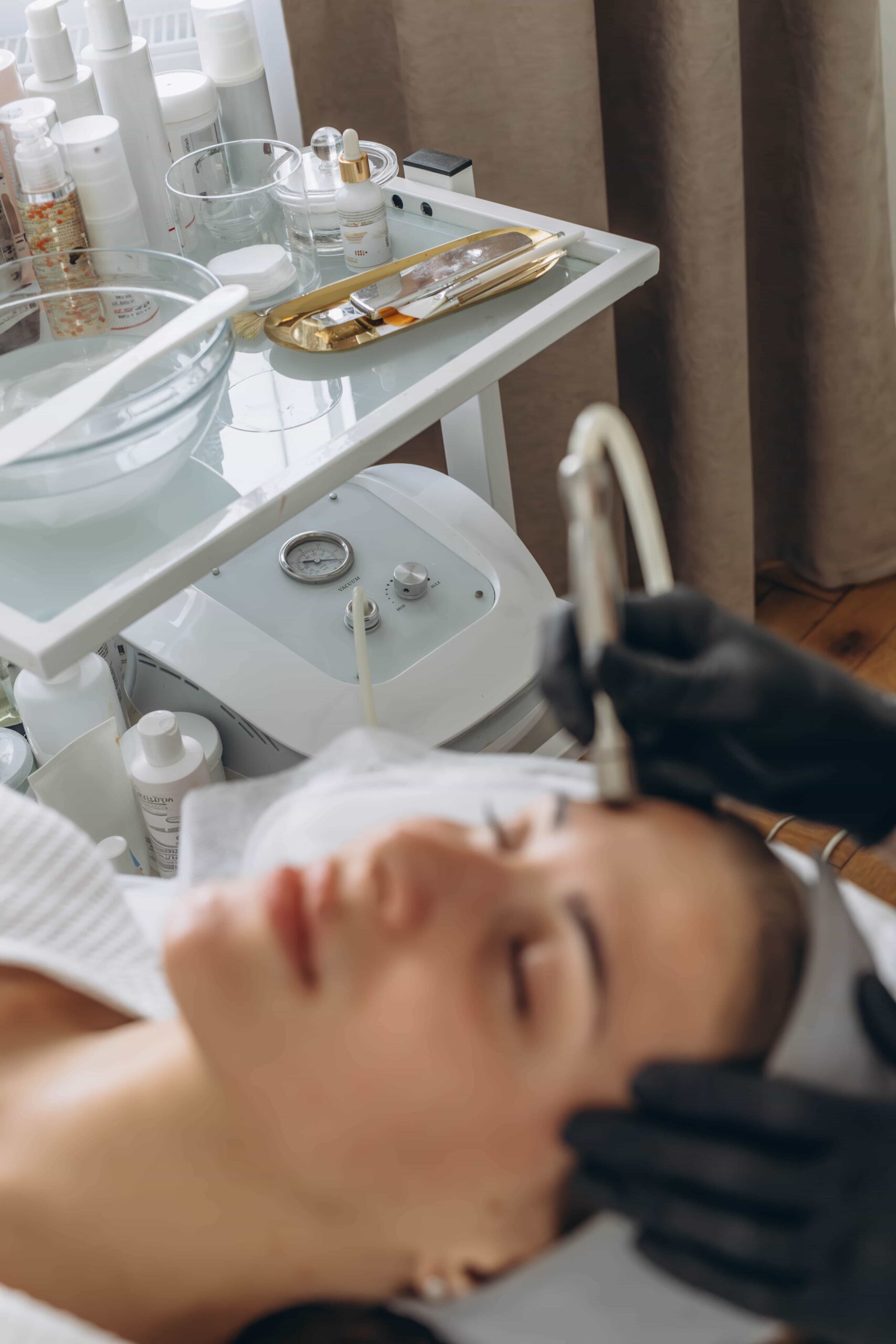 Young Woman Receiving Aesthetic Treatment